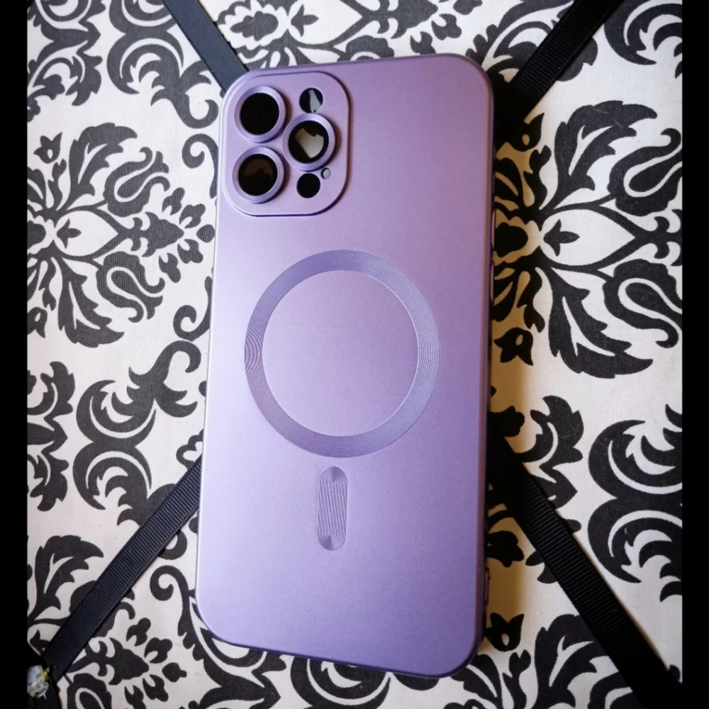 💜*4/$15* iPhone 12 Pro Max Phone Case Metallic Purple Cute Girly